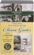 🧀 fantes italian market cheese grater: suction-base, 2 drums - original since 1906 - improved seo logo