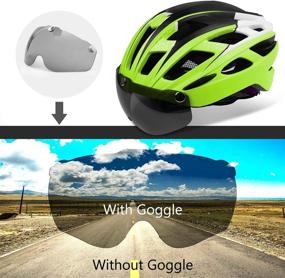 img 2 attached to 🚴 iWUNTONG Bike Helmet with Light and Magnetic Goggles Visor: Ultimate Safety and Convenience for Men and Women Cyclists