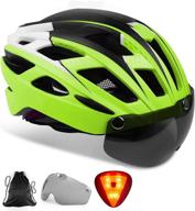 🚴 iwuntong bike helmet with light and magnetic goggles visor: ultimate safety and convenience for men and women cyclists logo