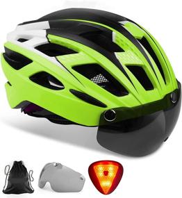 img 4 attached to 🚴 iWUNTONG Bike Helmet with Light and Magnetic Goggles Visor: Ultimate Safety and Convenience for Men and Women Cyclists