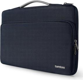 img 4 attached to 👝 tomtoc Recycled Laptop Carrying Case for 13-inch MacBook Air M1/A2337 2018-2021, MacBook Pro M1/A2337 2016-2021, 12.3 Surface Pro 8/X/7+/7/6, 12.9 iPad Pro, Dell XPS 13, Water-Resistant Accessory Bag: Protect and Organize Your Devices on the Go!