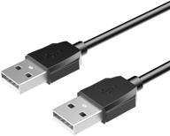havit 2-feet usb 2.0 type a male to type a male cable in black, one pack logo
