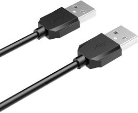 img 3 attached to Havit 2-Feet USB 2.0 Type A Male to Type A Male Cable in Black, One Pack