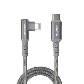 img 4 attached to 🔌 2021 VCUTECH Lightning Data Cable to USB-C MFI Certified - 1.1 ft/35 cm for DJI Mini 2/Air 2S/Mavic Air 2/Mavic 3 Remote Controller - OTG Extension Cable Cord Accessories - 90 Degree Fast Charging/Syncing