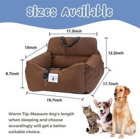 img 3 attached to 🐶 BAROMGA Dog Car Seat Pet Booster Seat - Travel Safety Seat & Bed with Storage Pocket, Clip-On Leash. Disassembles easily for Cleaning. Ideal for Car or Home Use.