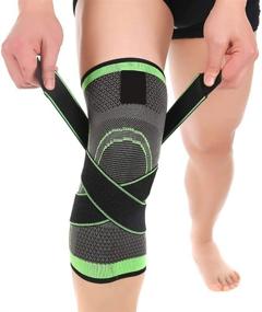 img 4 attached to Knee Sleeve: Compression Fit Support for Joint Pain and 🦵 Arthritis Relief - Improved Circulation Compression - Wear Anywhere - Single