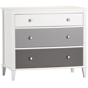 img 1 attached to Stylish and Functional Little Seeds Monarch Hill Poppy 3 Drawer Dresser in White/Gray