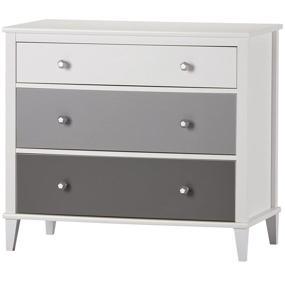 img 2 attached to Stylish and Functional Little Seeds Monarch Hill Poppy 3 Drawer Dresser in White/Gray