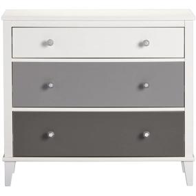 img 3 attached to Stylish and Functional Little Seeds Monarch Hill Poppy 3 Drawer Dresser in White/Gray