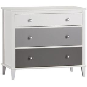 img 4 attached to Stylish and Functional Little Seeds Monarch Hill Poppy 3 Drawer Dresser in White/Gray