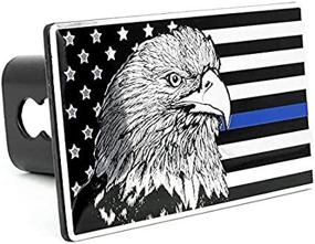 img 4 attached to EVerHITCH American Flag Eagle Emblem Metal Trailer Hitch Cover (Fits 1