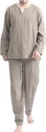 comfortable coofandy men's cotton sleepwear 🌙 pajamas for relaxing in sleep & lounge logo