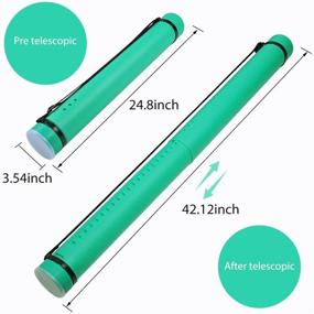 img 3 attached to 📦 Expandable Document Storage Tube - DEWEL Plastic Carrying Case for Traveling and Storing Documents, Blueprints, Artwork, and More (Medium Size, Green)