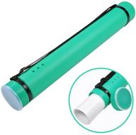 📦 expandable document storage tube - dewel plastic carrying case for traveling and storing documents, blueprints, artwork, and more (medium size, green) logo