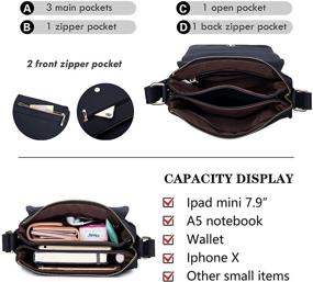 img 2 attached to Roulens Lightweight Compartment Crossbody Shoulder Women's Handbags & Wallets