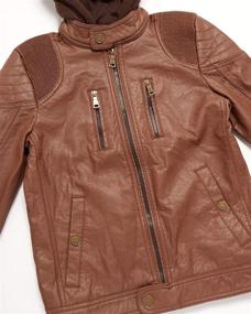 img 3 attached to 🧥 Stylish Republic Leather Jacket with Convenient Zipper Pockets - Boys' Clothing