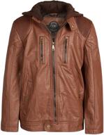 🧥 stylish republic leather jacket with convenient zipper pockets - boys' clothing logo