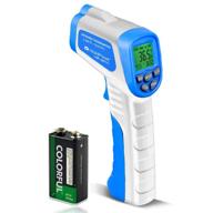 🌡️ holdpeak 981c non contact digital laser infrared thermometer -58 to 1022℉ (-50 to 550℃) with 9v battery, instant-read, data hold, high/low temperature warning logo