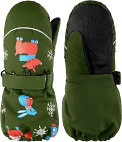 img 4 attached to 🧤 Unisex Waterproof Ski Mittens for Kids - Winter Warm Snow Gloves for Boys and Girls