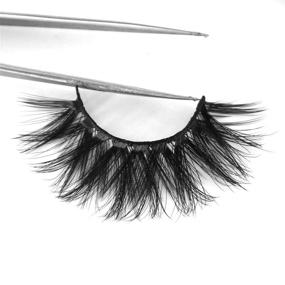 img 3 attached to 👁️ Enhance Your Eyes with FANXITON 20MM 6D Full False Eyelashes - 7 Pairs of Volume Fluffy Faux Mink Lashes