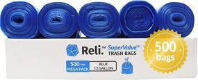 img 4 attached to 🗑️ Reli. SuperValue 13 Gallon Recycling Bags (500 Count, Bulk) - Blue Trash Bags for Efficient Waste Disposal