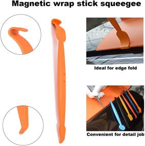 img 1 attached to 🚗 FOSHIO Car Vinyl Wrap Tool Kit: 7-in-1 Magnetic Micro Stick Squeegee Curves Slot Tint Tool with 14 Working Angles - Perfect for All Contour Vehicle Wraps & Auto Stickers