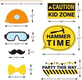 img 2 attached to 🚧 41Ct Construction Photo Booth Props & Truck Centerpieces: Ultimate Party Decorations for Kids Birthday Construction Party Zone - Includes Backdrop, Supplies, and Favors