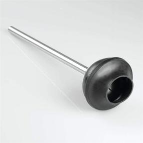 img 1 attached to 🚽 Stylish and Functional InterDesign Forma Toilet Plunger - Black/Brushed Stainless Steel: A Must-Have for Your Bathroom