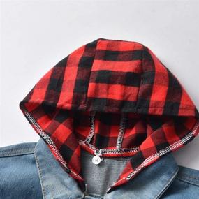 img 2 attached to 👶 JMOORY Baby Boys Denim Jacket: Trendy Toddler Zipper Hoodie Jeans Top