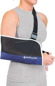 img 4 attached to 🤕 Mueller New & Improved Blue Arm Sling: One Size Fits Most – Top-quality Support for Optimal Healing