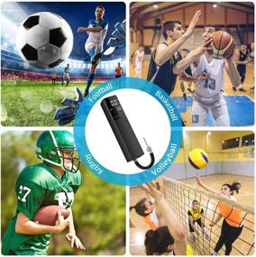 img 1 attached to Smart Portable Electric Ball Pump - Fast Inflation for Football, Basketball, Volleyball & ⚽️ More - Accurate Pressure Gauge, Digital LCD Display - Includes 2 Needles and 1 Nozzle