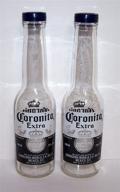 🧂 corona salt and pepper shakers - (1 pair of 7oz coronita extra bottles and caps) logo