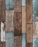 🌿 rustic wood plank wallpaper – self-adhesive contact paper, removable & distressed look, faux vinyl roll, 18''x118'' peel and stick wallpaper logo