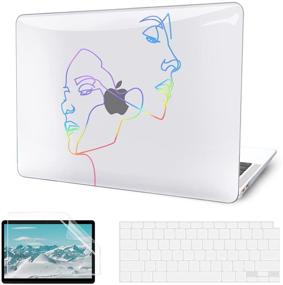 img 4 attached to 🖥️ Clear Laser Colorful Hard Shell Case for MacBook Air 13 Inch 2021-2018 Release - G JGOO Compatible: A2337 A2179 A1932 with Touch ID - Includes Keyboard Cover & Screen Protector - MacBook Air M1 Case