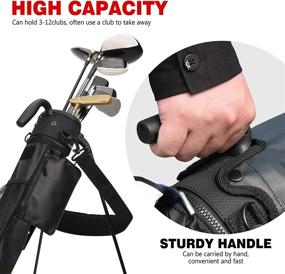 img 1 attached to 🏌️ Lightweight Black Golf Carry Bag with Convenient Stand for Optimal Maneuverability