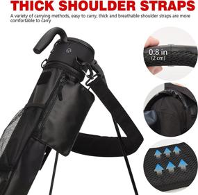 img 2 attached to 🏌️ Lightweight Black Golf Carry Bag with Convenient Stand for Optimal Maneuverability