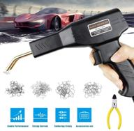 🔧 hpeva 50w plastic welder: hot stapler for car bumper repair & bodywork fender fairing welding - includes 4 types of black hot wave flat staples logo