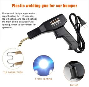 img 3 attached to 🔧 HPEVA 50W Plastic Welder: Hot Stapler for Car Bumper Repair & Bodywork Fender Fairing Welding - Includes 4 Types of Black Hot Wave Flat Staples