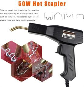 img 2 attached to 🔧 HPEVA 50W Plastic Welder: Hot Stapler for Car Bumper Repair & Bodywork Fender Fairing Welding - Includes 4 Types of Black Hot Wave Flat Staples