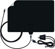 📺 antennas direct clearstream flex amplified tv antenna with 50+ mile range, uhf/vhf, multi-directional, wall-mountable grip, usb in-line amplifier, 12 ft. coaxial cable, 4k ready, black/white/paintable design - flex+ logo