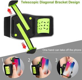 img 3 attached to 📱 Sinkry Cell Phone Armband: Secure Running Phone Holder for iPhone 11 Pro Max/X XR XS Max/8 Plus/7 Plus/6S Plus/6 Plus and More (Green)