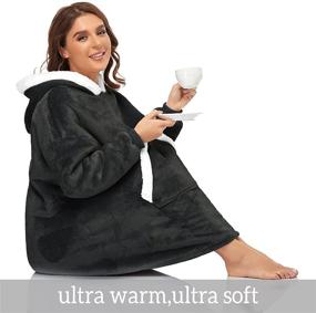 img 2 attached to RXLLDOLY Wearable Blanket Oversized Sweatshirt Bedding