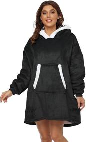 img 4 attached to RXLLDOLY Wearable Blanket Oversized Sweatshirt Bedding