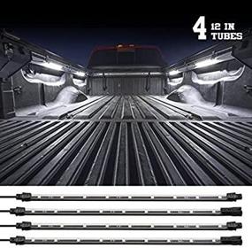 img 4 attached to White Truck Bed Tool Box Light Kit - 🔦 2nd Generation with Auto-off Delay Switch, Includes 4x 12-inch Tubes