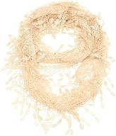 falari lightweight lace infinity loop scarf with fringes - women's polyester fashion accessory logo