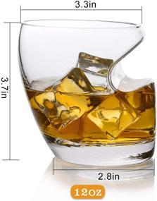 img 1 attached to 🥃 Lighten Life Cigar Glass - Whiskey Glass with Cigar Holder, 12 oz Crystal Cigar Whiskey Glass in Stylish Gift Box - Perfect Cigar Gifts for Men, Old Fashioned Whiskey Glass for Drinking