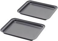 🍪 ss&cc little small baking sheets nonstick set of 2 (9.5" x 7.1") - 8 inch nonstick toaster oven tray cookie sheets, perfect for 1 or 2 person household logo