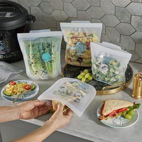 img 2 attached to Premium Pyrex Reusable Silicone Food Storage Bag, Disney Star Wars Edition - Platinum Grade Quality