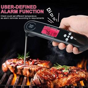 img 3 attached to 🌡️ Mfiker Digital Meat Thermometer - Instant Read, Waterproof Food Probe for BBQ, Grilling, Candy, Oil Deep Fry - Tri-Color Backlight Indicator & Temperature Alarm Voice Broadcast