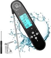 🌡️ mfiker digital meat thermometer - instant read, waterproof food probe for bbq, grilling, candy, oil deep fry - tri-color backlight indicator & temperature alarm voice broadcast logo